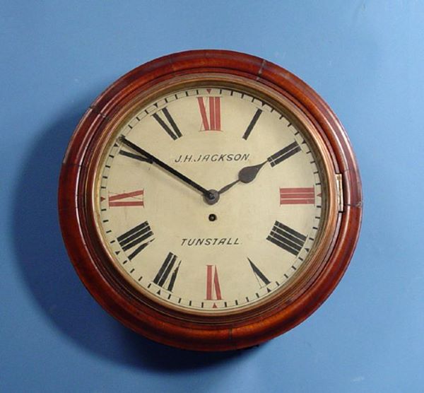 Large English Fusee Dial Wall Clock