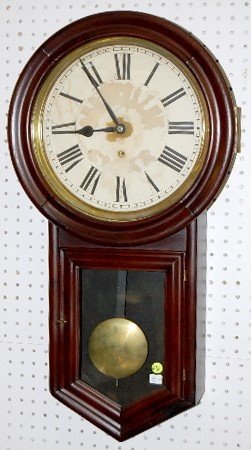 Antique Ansonia Round Top Schoolhouse Clock