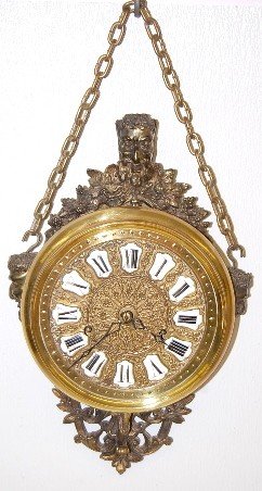 New Haven Hanging Brass Clock