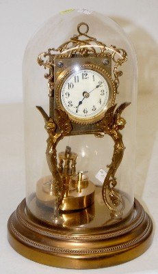 Antique Disc Pendulum Angel Dome Clock