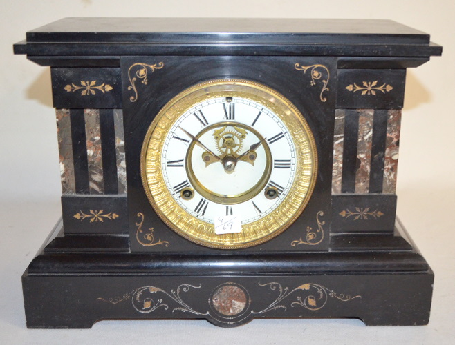 Antique Waterbury French Marble Mantel Clock