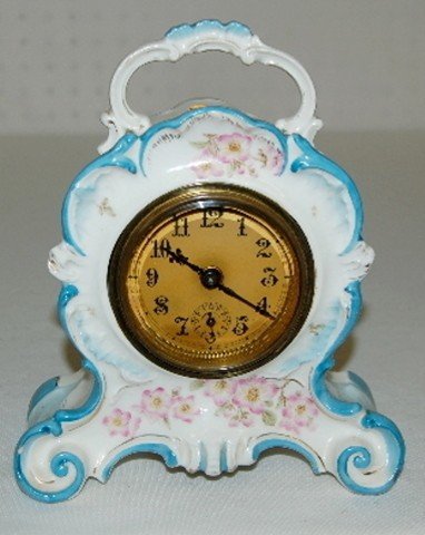 Key Wind Apple Blossom China Alarm Clock