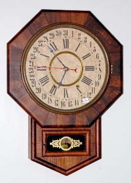 New Haven Rosewood Calendar School Clock