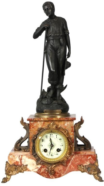 French Figural Mantle Clock