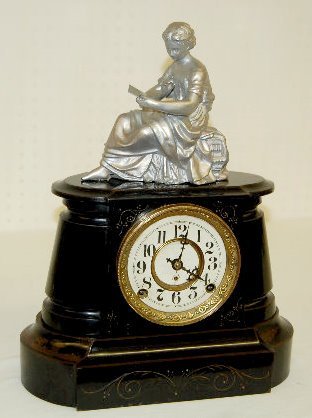 Kroeber Iron Case Statue Clock