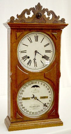 Ithaca “Calendar” Walnut Mantel Clock