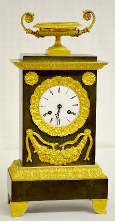 Bronze & Gilt Silk String Clock, Pons 1827