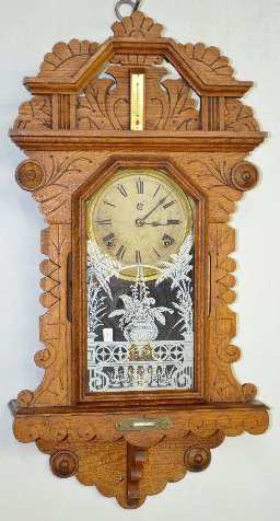 Oak Waterbury Hanging Kitchen Clock