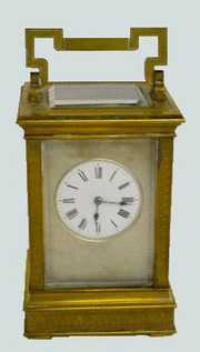 Antique French Engraved Carriage Clock