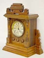 Walnut Ingraham “Tablet” Cabinet Clock