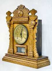 Oak E.N. Welch “Martini” Cabinet Clock