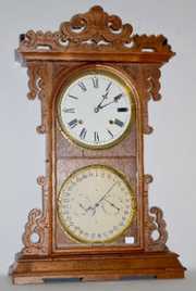 Welch “Arditi” Double Dial Calendar Clock