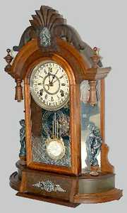 Ansonia Walnut “Triumph” Calendar Clock