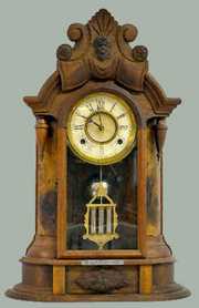 EN Welch “Iowa Model” Parlor Clock, Walnut