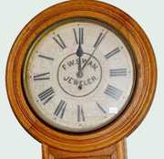 Waterbury Oak Advertising Short Drop Clock