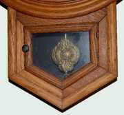 Waterbury Oak Advertising Short Drop Clock