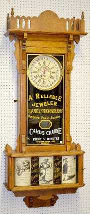 Oak Sidney Advertising Wall Clock