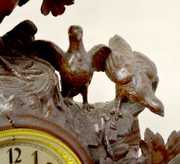Black Forest Carved Pheasant & Dog Clock, 48″
