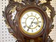 German 1 Wt. Wall Regulator Clock w/Deer Head