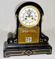 French Slate Calendar Shelf Clock