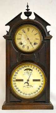 Ithaca “No. 8” Shelf Calendar Clock, Walnut