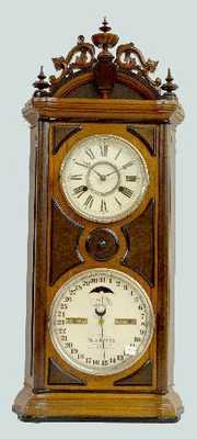 Ithaca “No. 5 Emerald” Calendar Shelf Clock