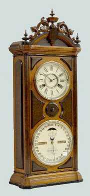 Ithaca “No. 5 Emerald” Calendar Shelf Clock