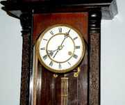 German R.A. Wall Clock w/Cherub & Posts