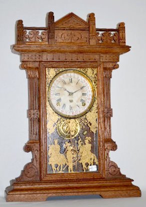 EN Welch Perpetual Calendar Clock, Walnut