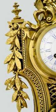 Japy Freres 19285 Hanging Bronze Cartel Clock