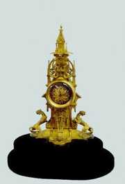 French Bronze Architectural Clock Tower Clock