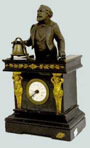 French Bell Ringer Statue Alarm Clock