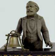 French Bell Ringer Statue Alarm Clock