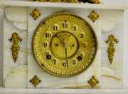 Ansonia White Onyx “Almont” Mantel Clock