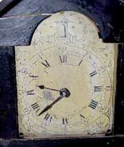 French Inlaid Ebony Wooden Mantel Clock