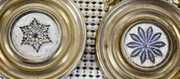 4 Aluminum & Pressed Glass Clock Pendulums