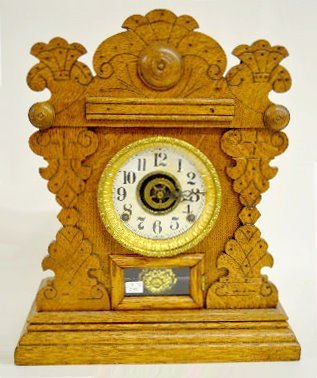 EN Welch “Spontini” Oak Cabinet Clock