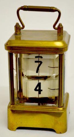 Plato Digital Brass Carriage Clock