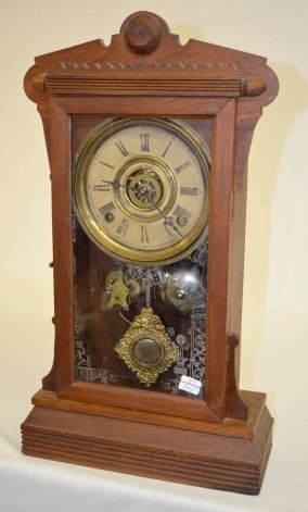 Gilbert “Ersa” Walnut Shelf Clock w/Alarm