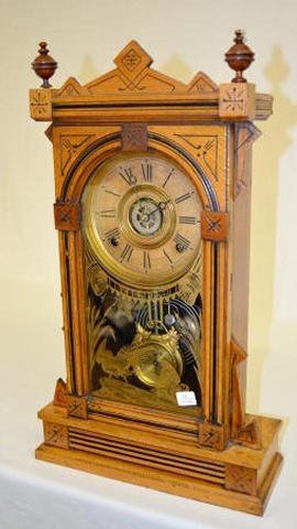 Gilbert “Eros” Shelf Clock w/Alarm & Adj. Pend.