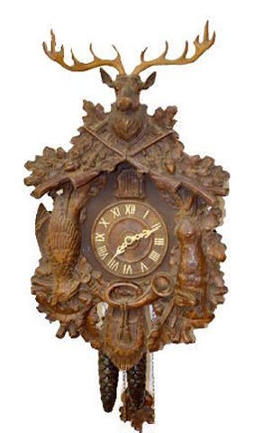 Lux Lrg. Cuckoo Clock w/Deer Head