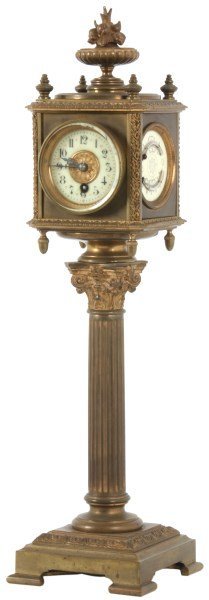 Miniature Bronze 4 Dial Tower Clock