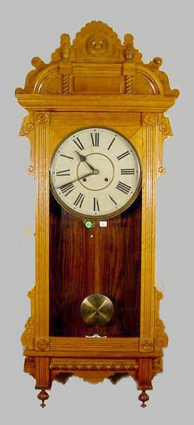 Waterbury Cambridge Oak Hanging Clock