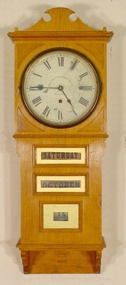 Prentiss Empire W/ Calendar Hanging Clock