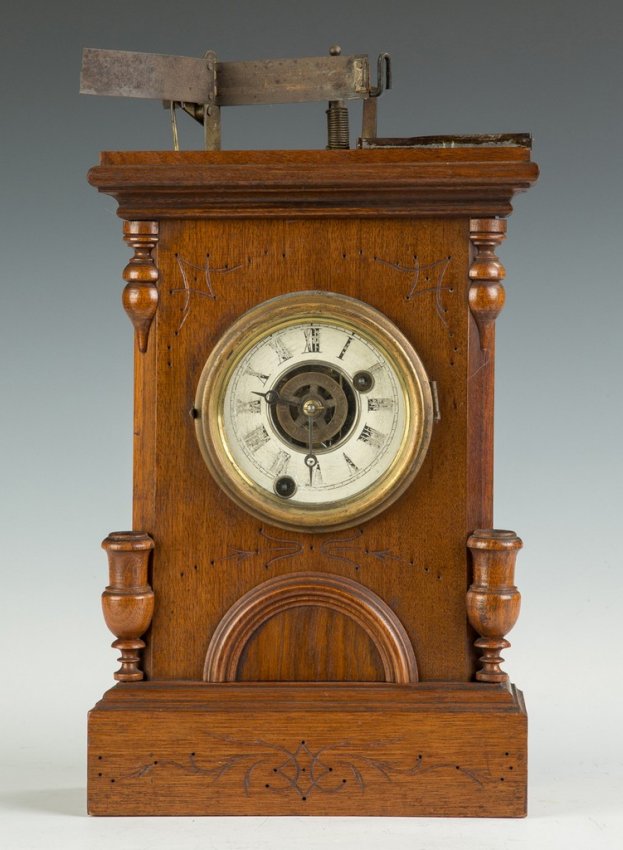 B. Bradley & Co. Illuminated Alarm Clock, Boston, MA