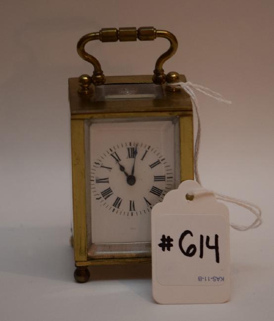 Petite French Carriage Clock.  The works marked French