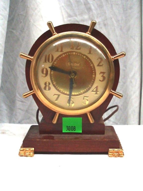 United Clock Corp-Electric Ship’s Wheel Clock