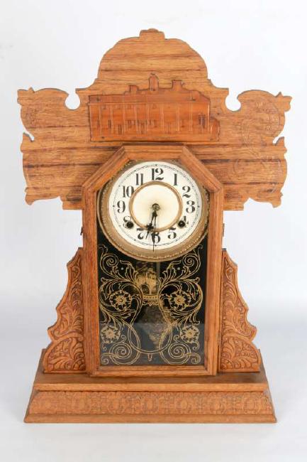 A RARE INGRAHAM ‘MOUNT VERNON’ KITCHEN CLOCK