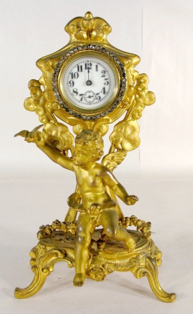 Metal Novelty Cherub Clock