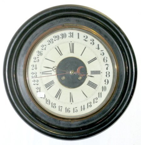 Hanging Gallery Clock w/Calendar Dial